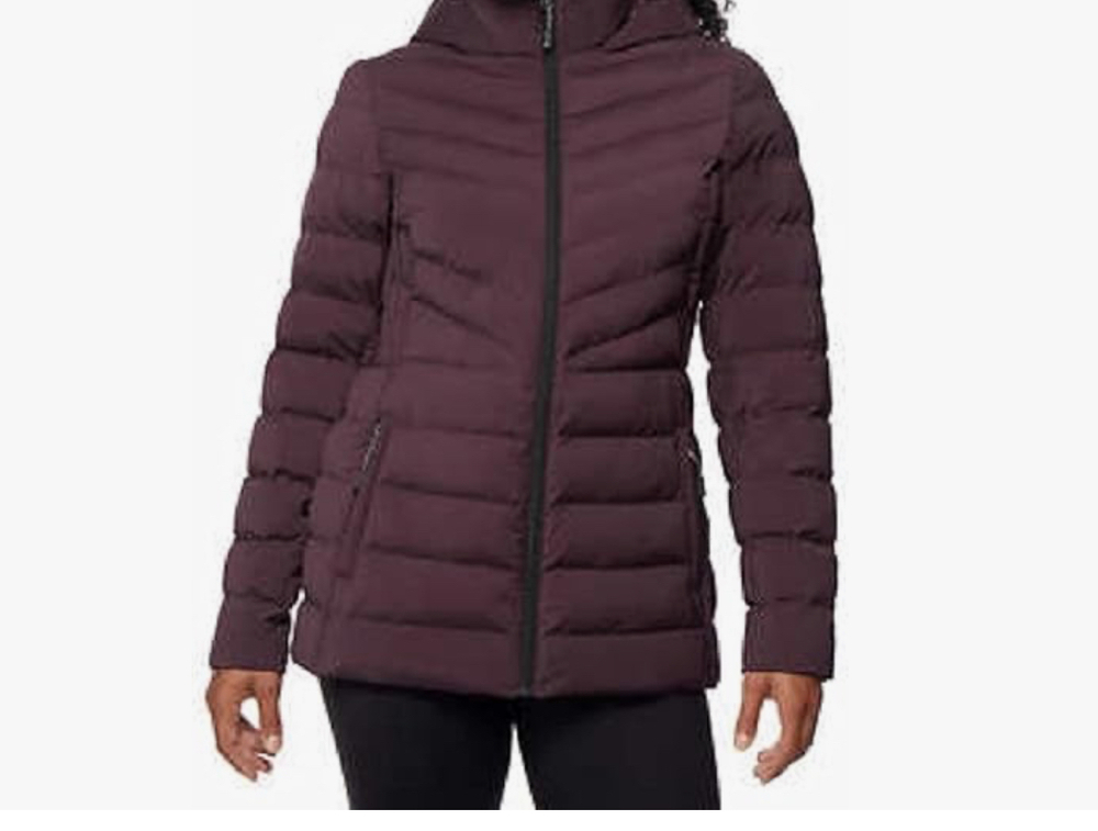 32 Degrees Burgundy  Heat Woman's hooded Stretch Jacket M